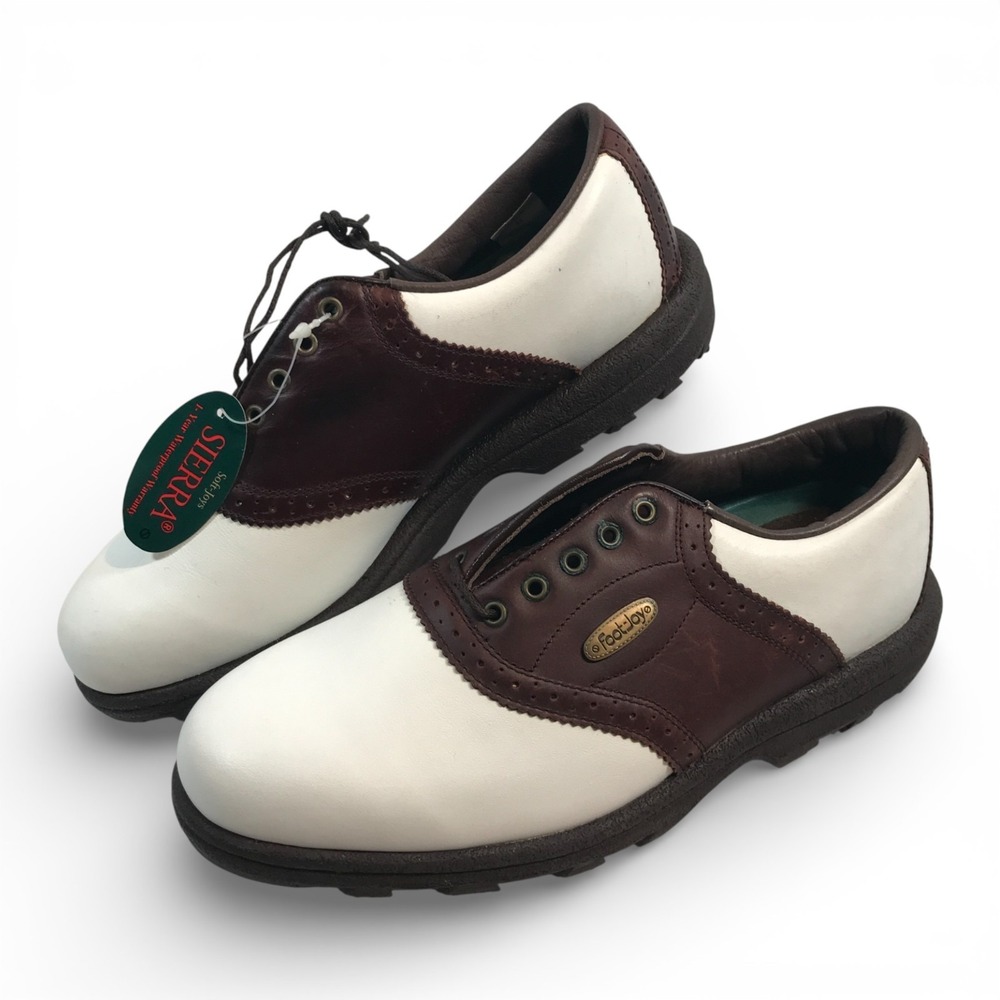 FootJoy Golf Sierra Brown/White Leather Soft Joys Womens US 7.5M EU 38 UK 5.5‎